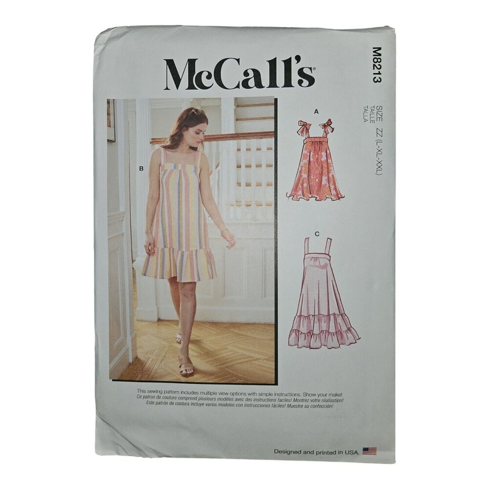 McCall's Misses' Dresses 8213 Size ZZ (L, XL, XXL)